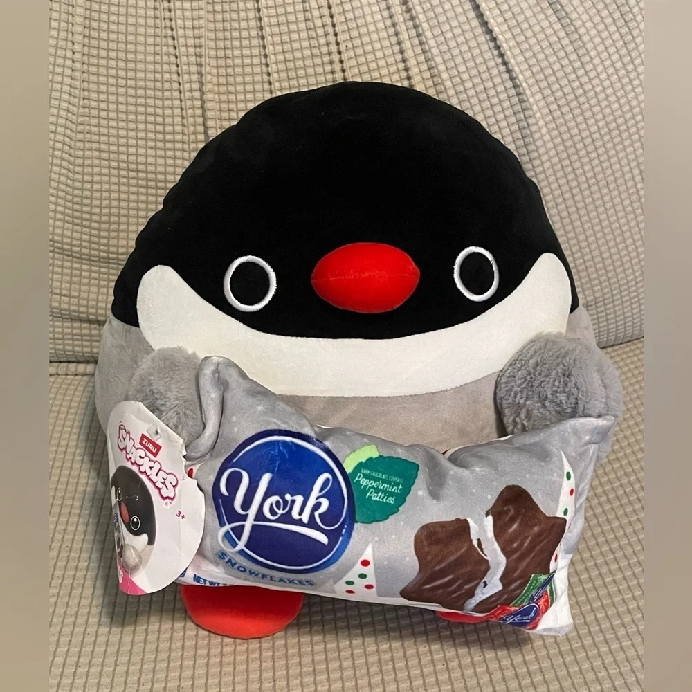 Penguin Plush Toy - Black, Red, Gray